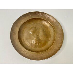 Hammered‎ Copper Decorative Display Dish Fruit Design Vintage Style Home Decor